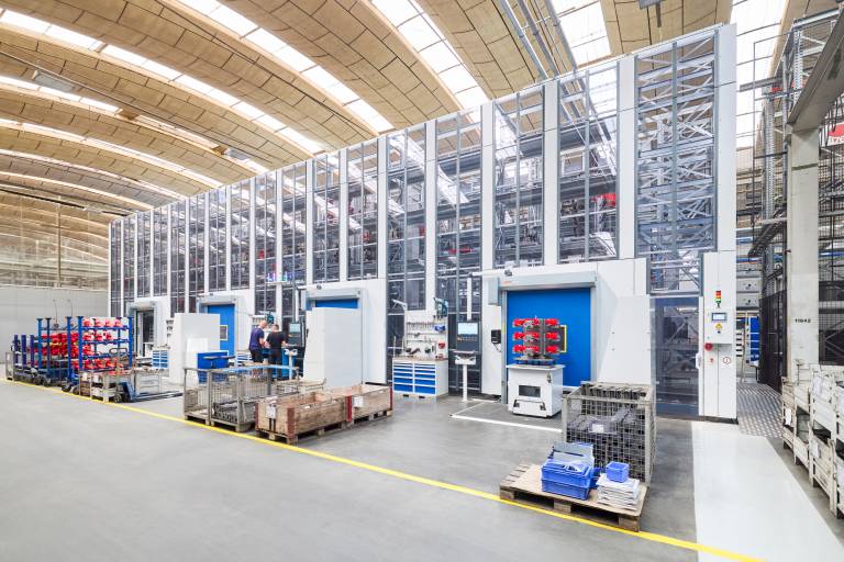 Výrobní zařízení u Pöttinger s Heckert H75 a automatizací Promot.
